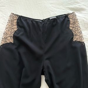 La Perla Black Trousers with Lace Detail